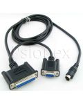 WA/S3 3Link DB 25 pin female / DB 9 pin female to PC (AT) cable C_3L_DB25F/9F_PCAT