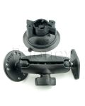 RAM MountTwist Lock Suction Cup with Double Socket Arm and Round Base adapter; Overall Length: 6.75” RAM-B-166-202U