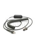 Zebra RS232 Coiled Cable (DB9 Female Connector, 9ft, Power Pin 9) CBA-RF2-C09ZAR
