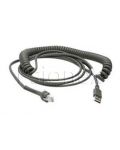 Zebra USB Cable, Series A Connector, 9ft. (2.8m) Coiled CBA-U12-C09ZAR