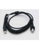 CAB-553 Datalogic Cable, USB, Type A, Coiled, 2.4m, IP67